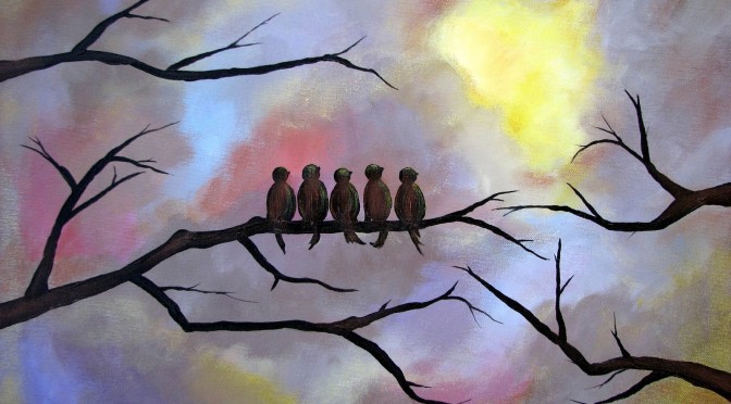 An Artists Canvas by Stacey Zimmerman - A Painting Inspired by Friendship Birds of a Feather